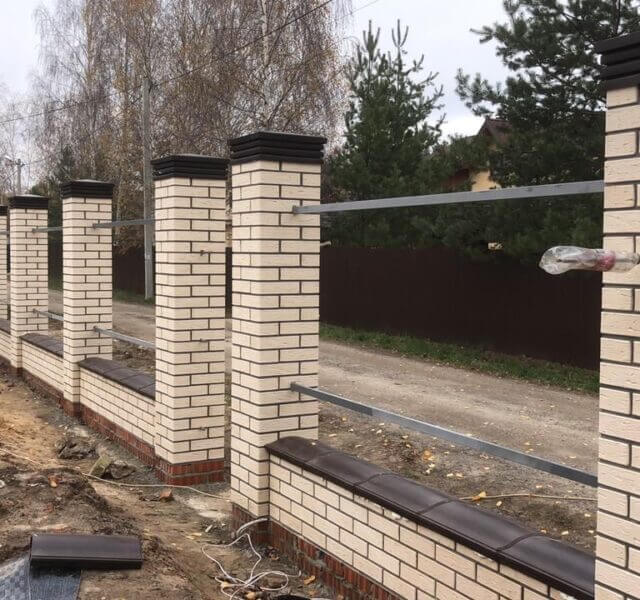 Колпак Zking Бона ХайТек Коричневый на столб 1.5х1.5 кирпича (385х385мм)