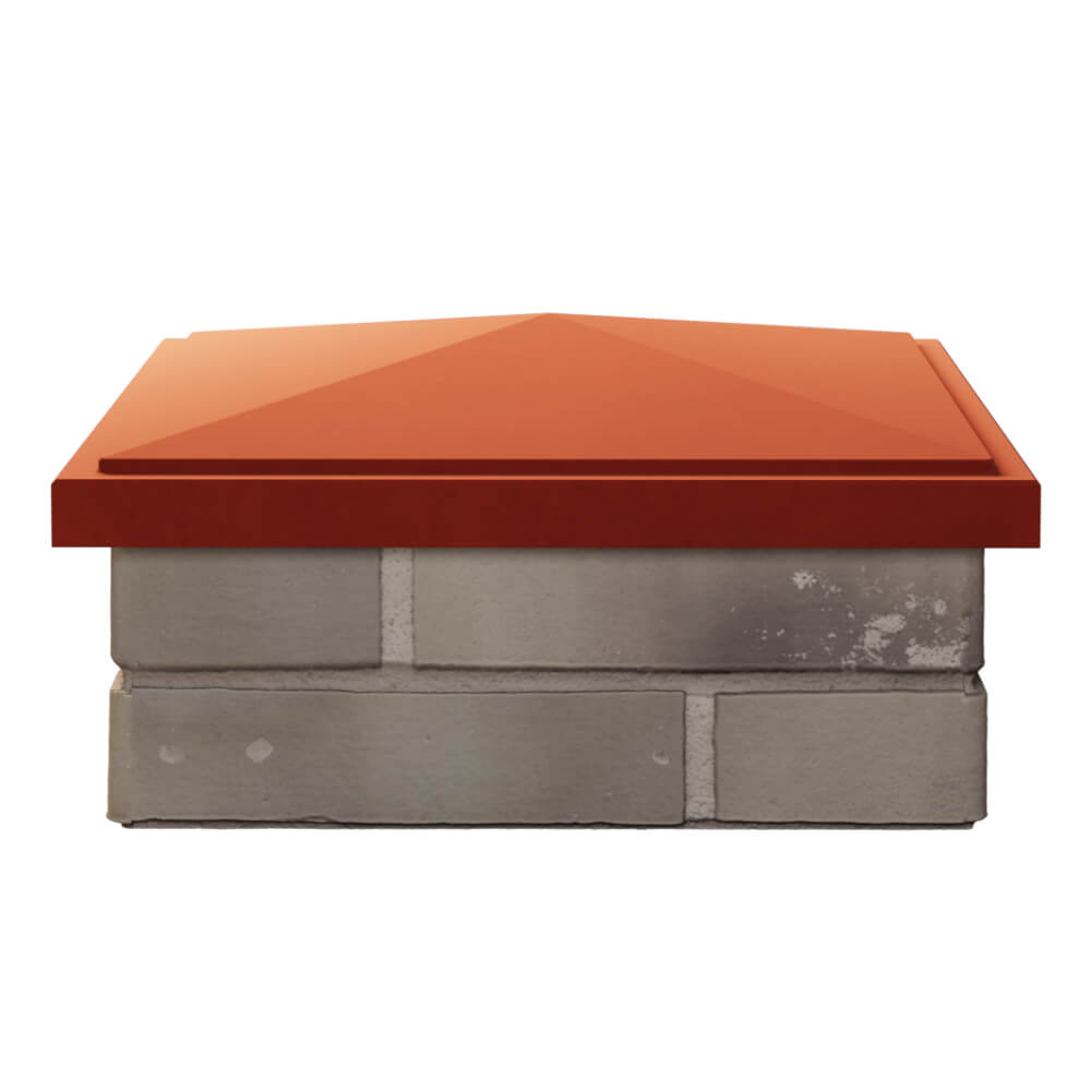 Колпак Zking БонаМоно Красный на столб 1.5х1.5 кирпича (385х385, 400х400мм)