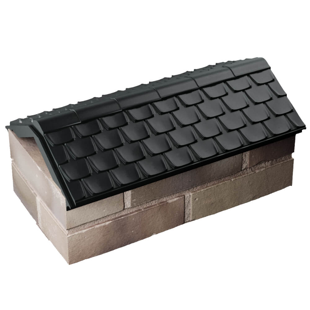 Парапет Zking Эльбрус Черный с посадкой на 1 кирпич (255мм)